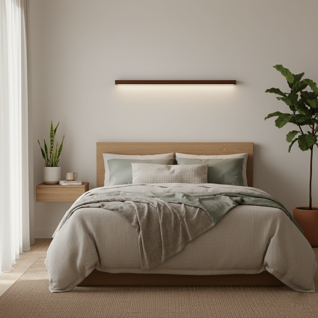 Arlo Linear Wooden Wall Lamp Lighting Lobby