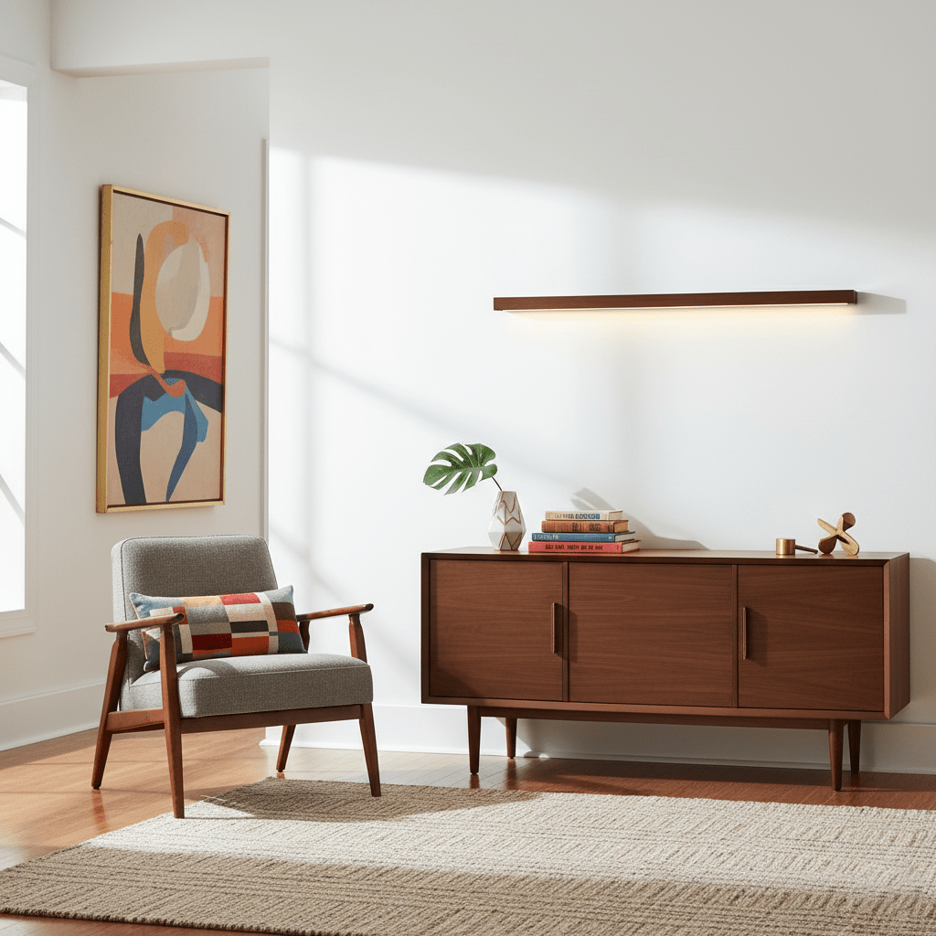 Arlo Linear Wooden Wall Lamp Lighting Lobby