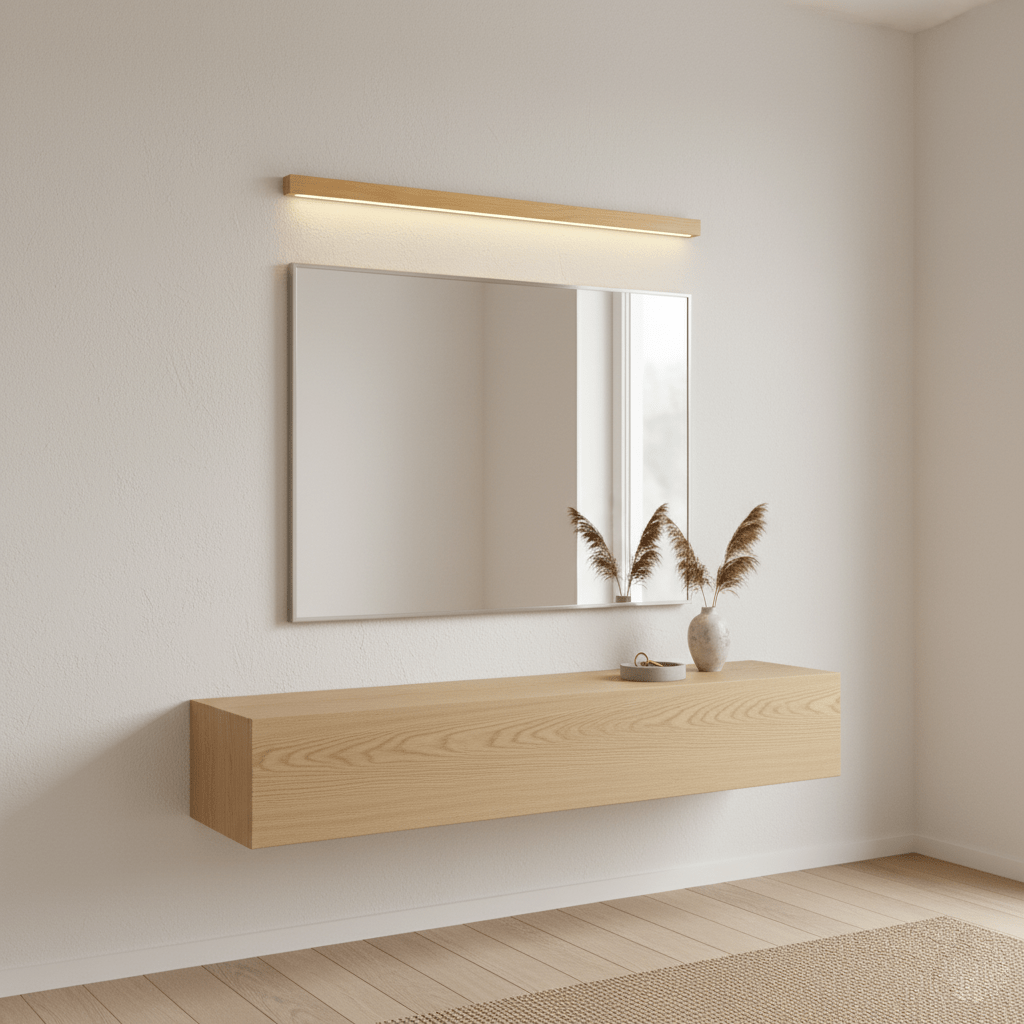 Arlo Linear Wooden Wall Lamp Lighting Lobby