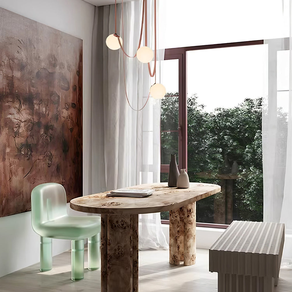 Artistic Pendant Ceiling Light With Multiple Straps Lighting Lobby