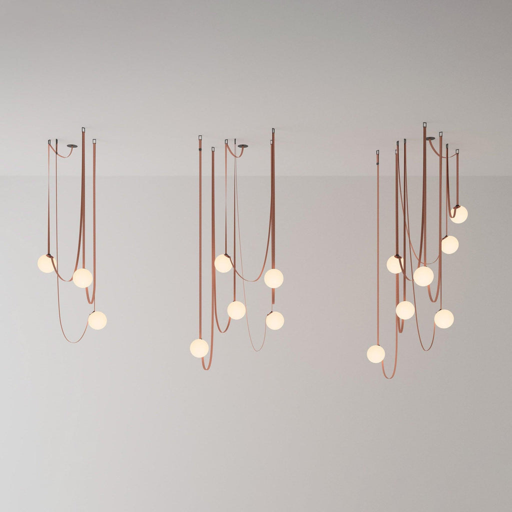Artistic Pendant Ceiling Light With Multiple Straps Lighting Lobby