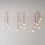 Artistic Pendant Ceiling Light With Multiple Straps Lighting Lobby