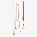 Artistic Pendant Ceiling Light With Multiple Straps Lighting Lobby