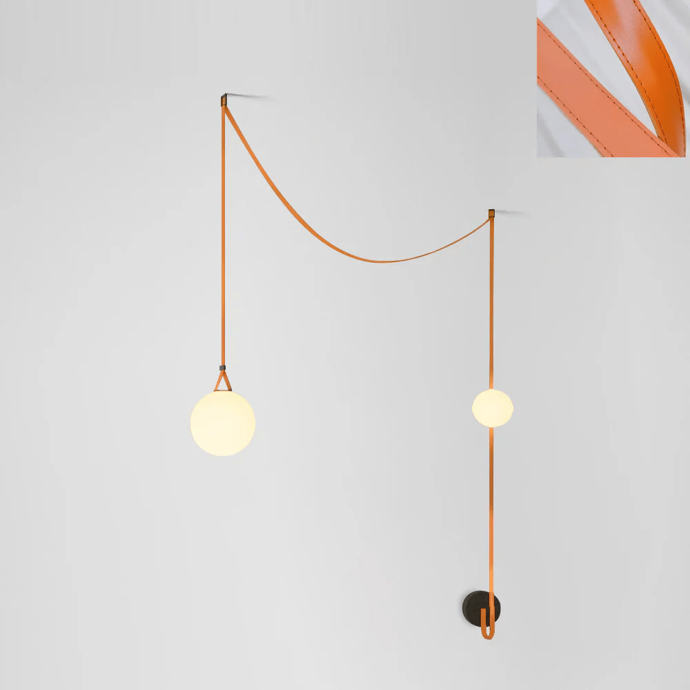 Artistic Pendant Ceiling Light With Multiple Straps Lighting Lobby