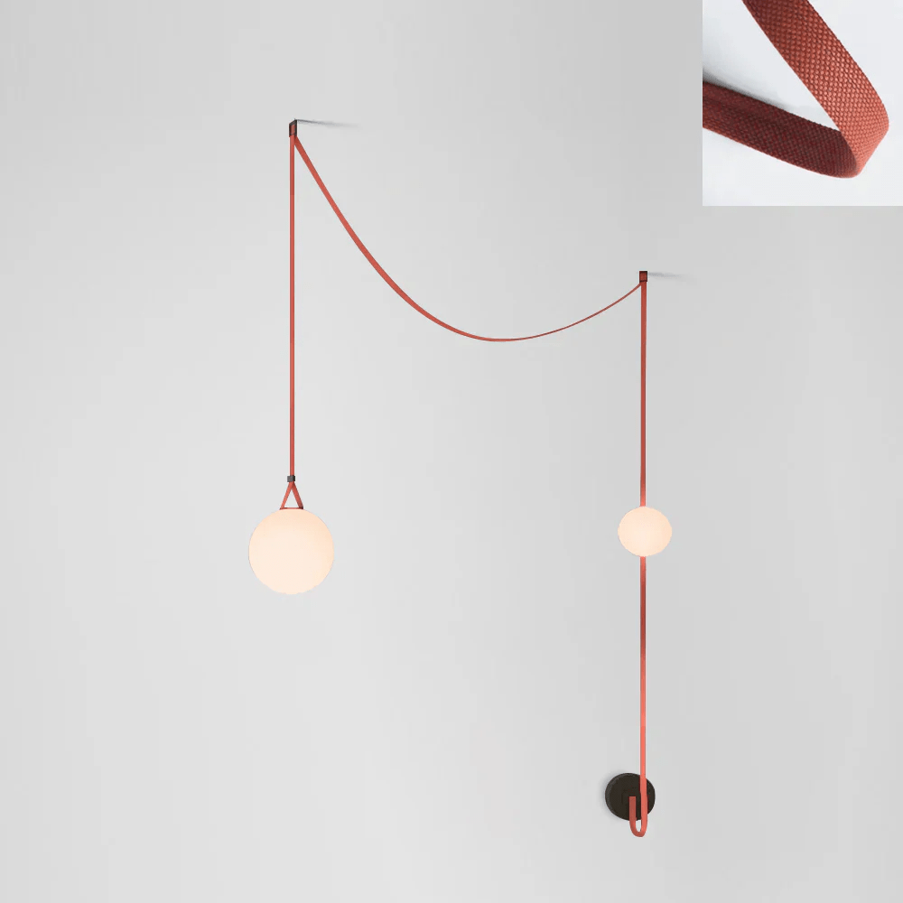 Artistic Pendant Ceiling Light With Multiple Straps Lighting Lobby