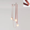 Artistic Pendant Ceiling Light With Multiple Straps Lighting Lobby