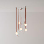 Artistic Pendant Ceiling Light With Multiple Straps Lighting Lobby