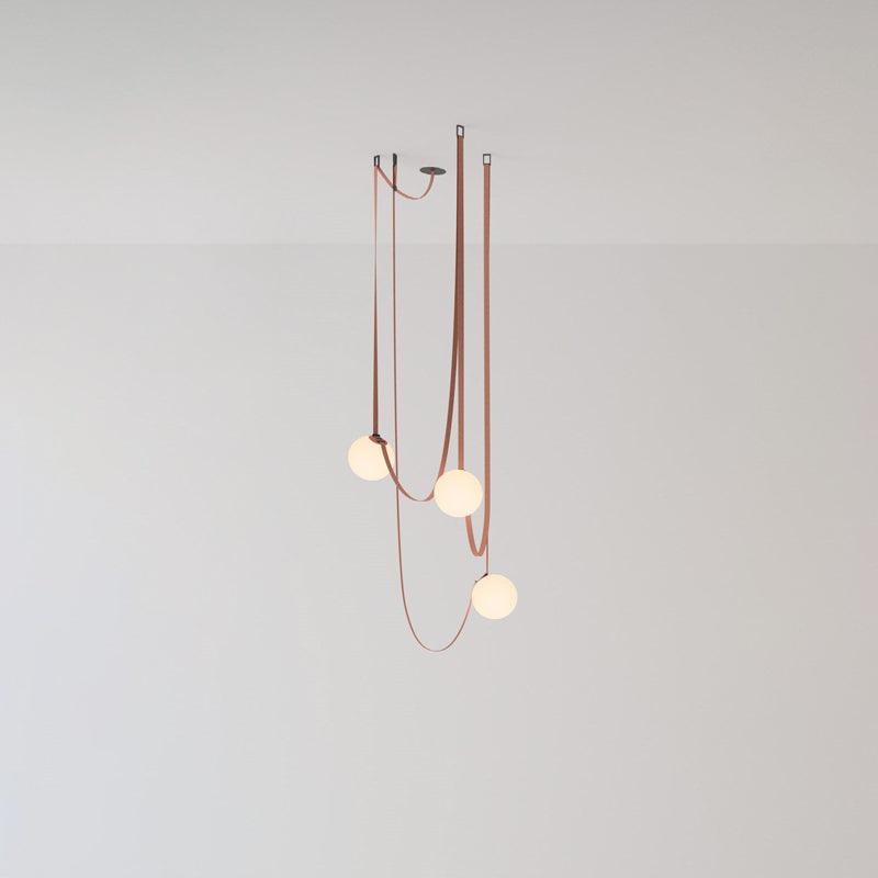 Artistic Pendant Ceiling Light With Multiple Straps Lighting Lobby