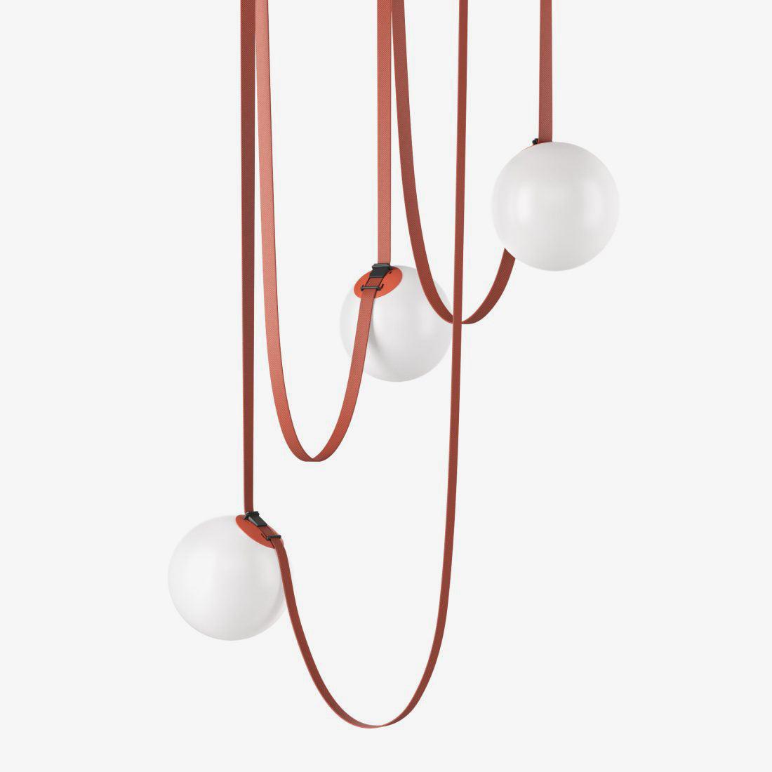 Artistic Pendant Ceiling Light With Multiple Straps Lighting Lobby