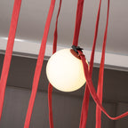 Artistic Pendant Ceiling Light With Multiple Straps Lighting Lobby