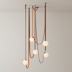 Artistic Pendant Ceiling Light With Multiple Straps Lighting Lobby