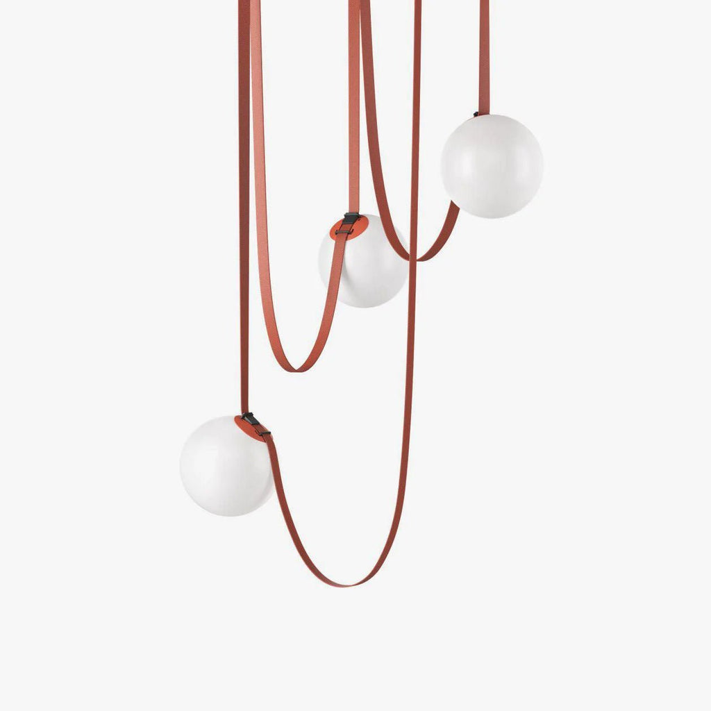 Artistic Pendant Ceiling Light With Multiple Straps Lighting Lobby