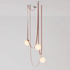 Artistic Pendant Ceiling Light With Multiple Straps Lighting Lobby