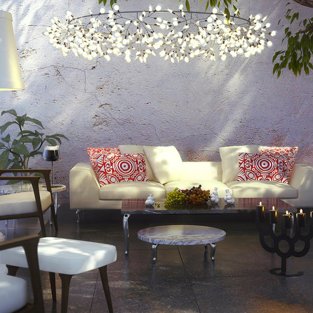 Black Firefly LED Ceiling Suspension Lighting Lobby