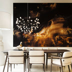 Black Firefly LED Ceiling Suspension Lighting Lobby
