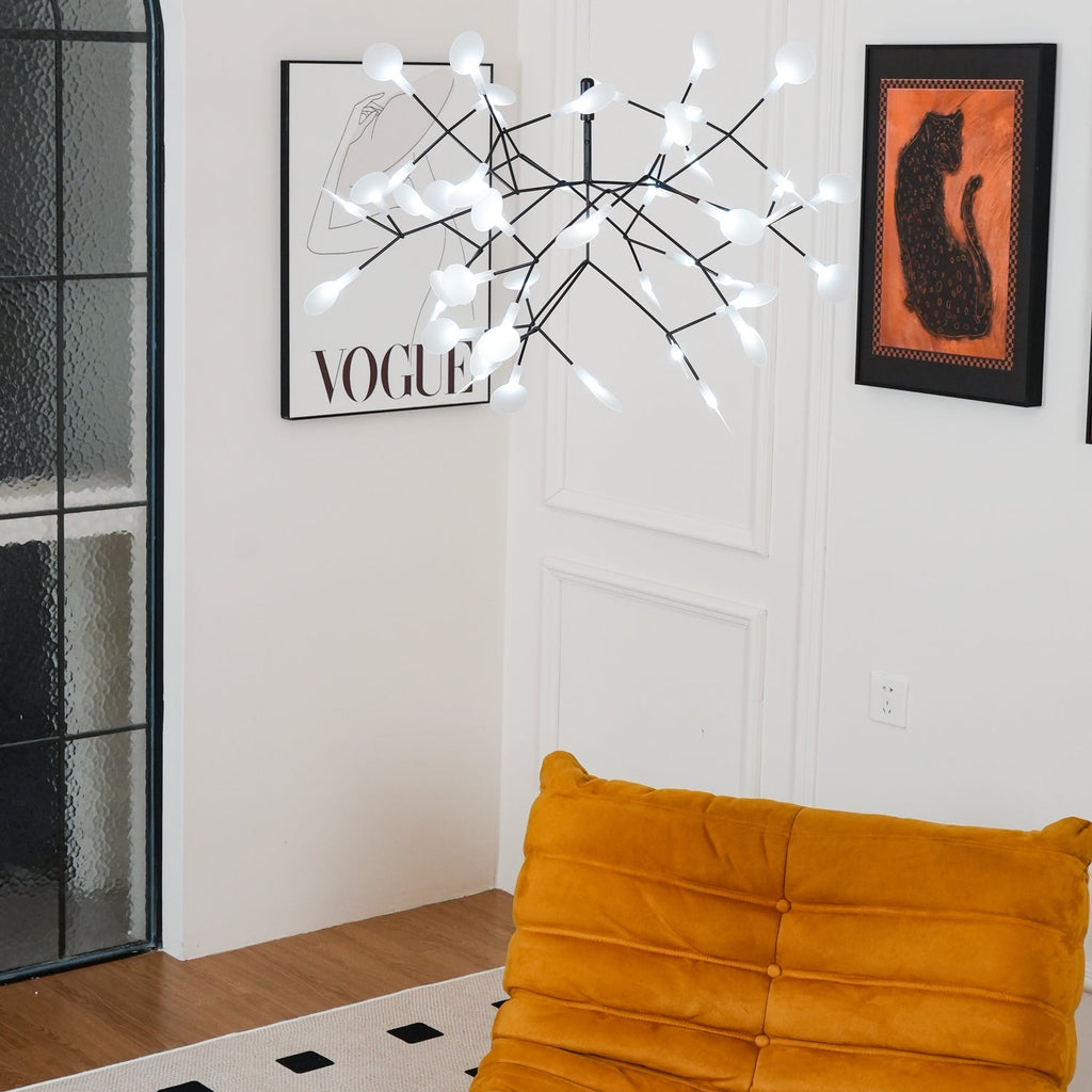 Black Firefly LED Ceiling Suspension Lighting Lobby