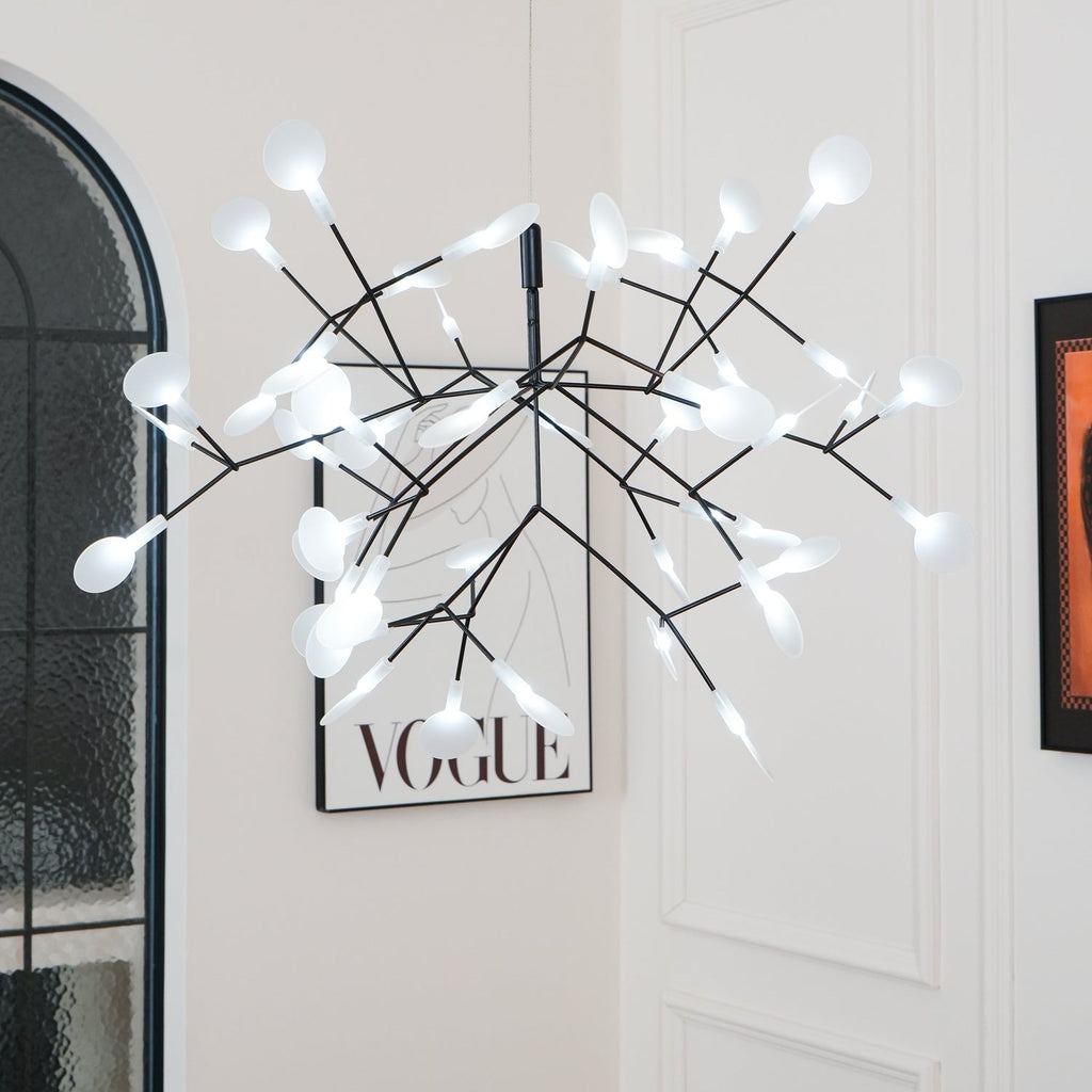 Black Firefly LED Ceiling Suspension Lighting Lobby