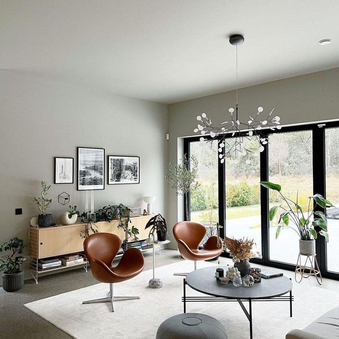 Black Firefly LED Ceiling Suspension Lighting Lobby