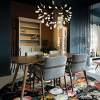 Black Firefly LED Ceiling Suspension Lighting Lobby