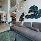 Black Firefly LED Ceiling Suspension Lighting Lobby