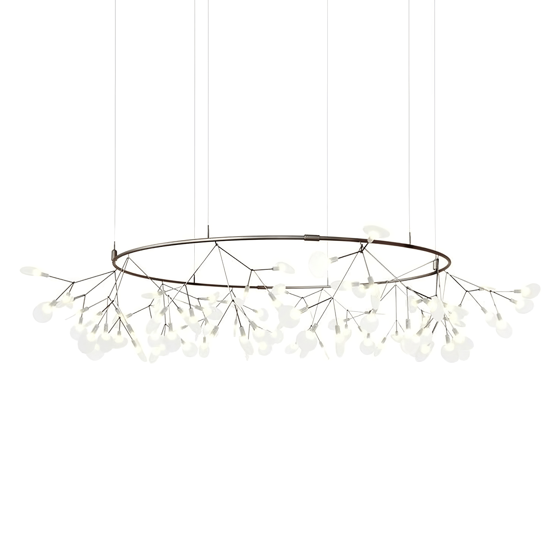 Black Firefly LED Ceiling Suspension Lighting Lobby