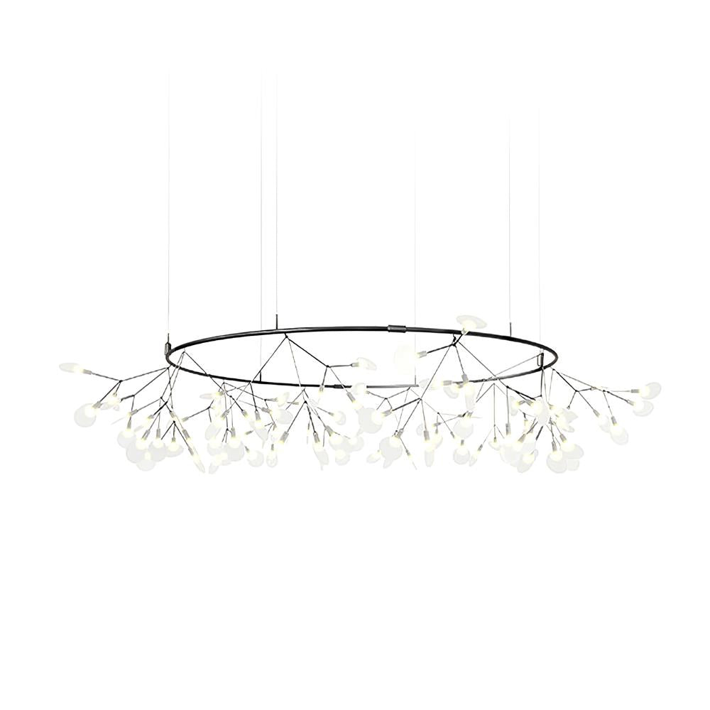 Black Firefly LED Ceiling Suspension Lighting Lobby