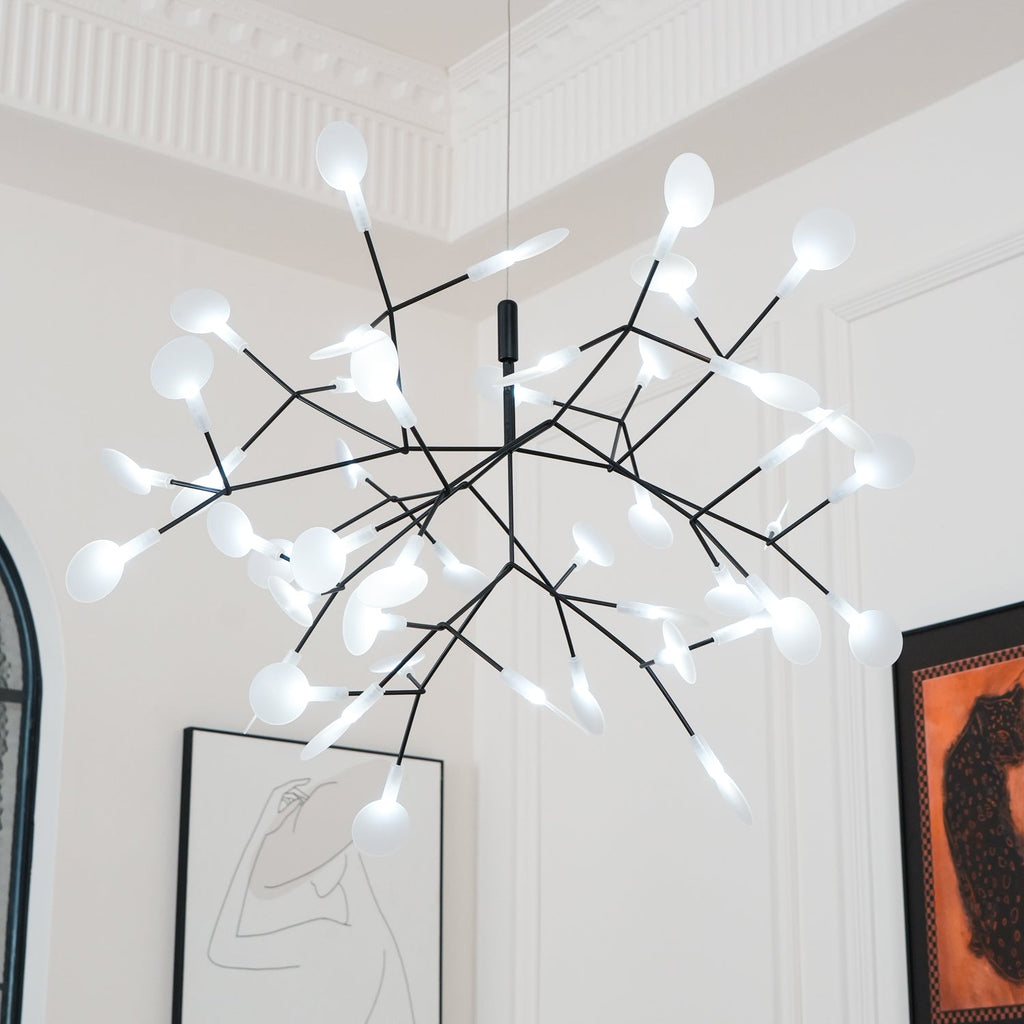 Black Firefly LED Ceiling Suspension Lighting Lobby