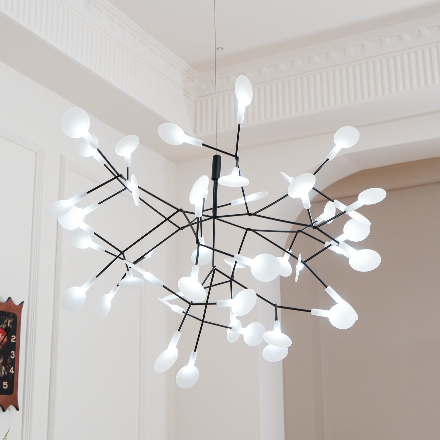 Black Firefly LED Ceiling Suspension Lighting Lobby
