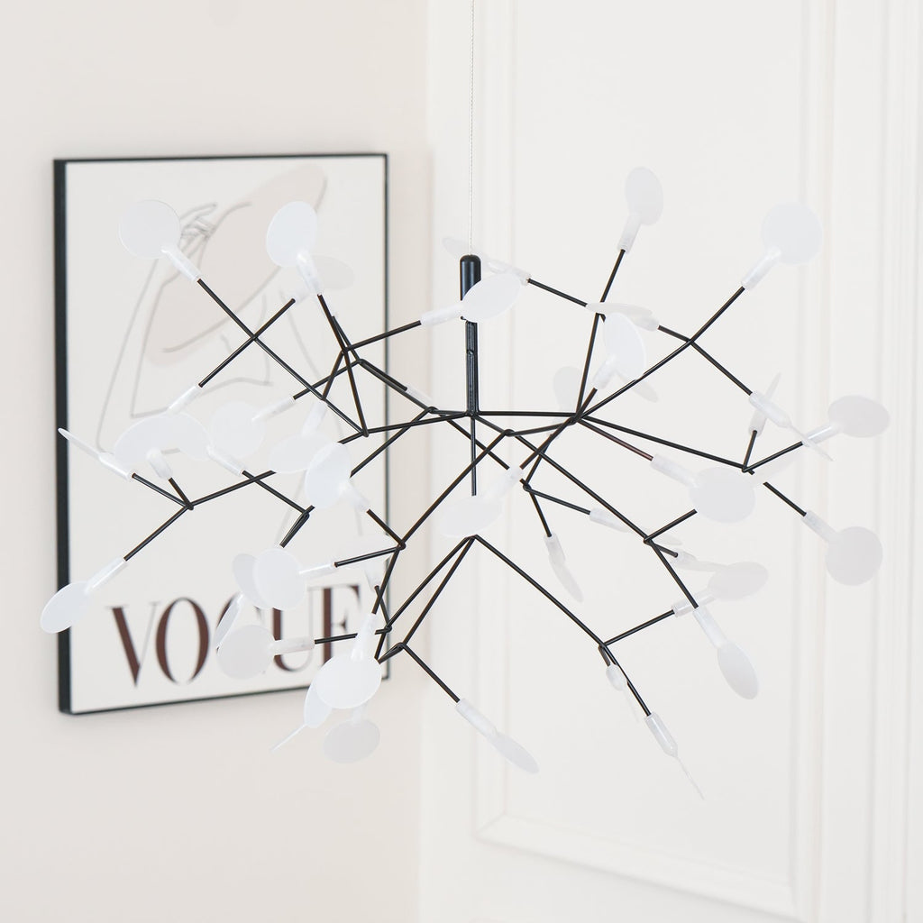 Black Firefly LED Ceiling Suspension Lighting Lobby