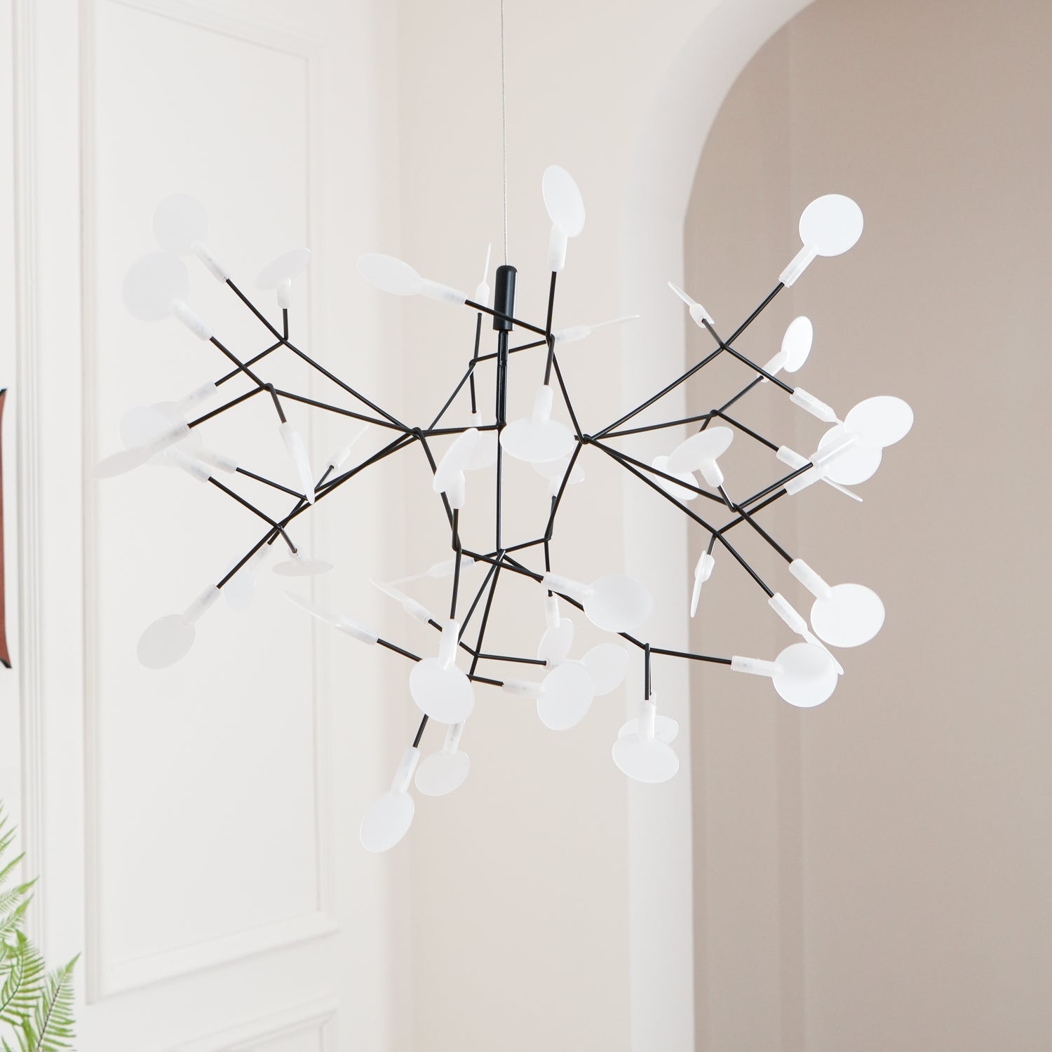 Black Firefly LED Ceiling Suspension Lighting Lobby