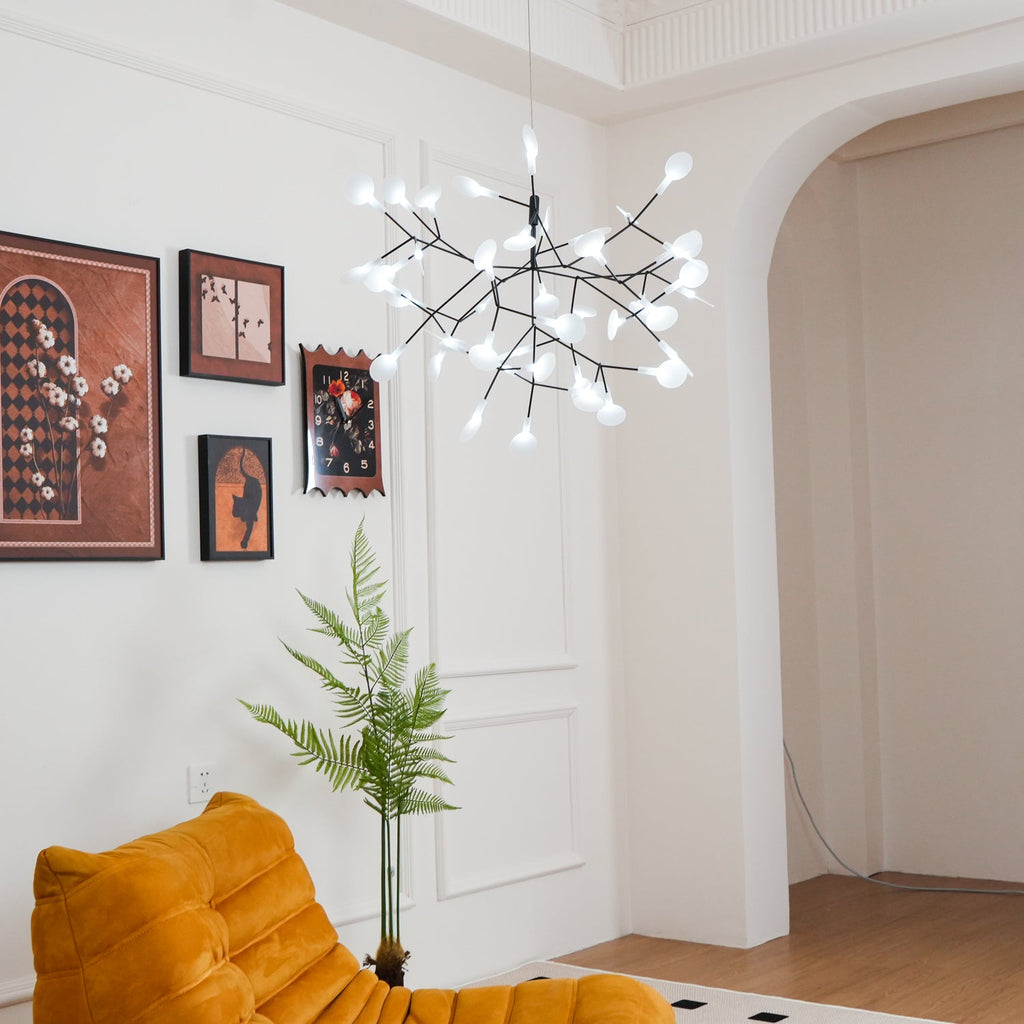 Black Firefly LED Ceiling Suspension Lighting Lobby