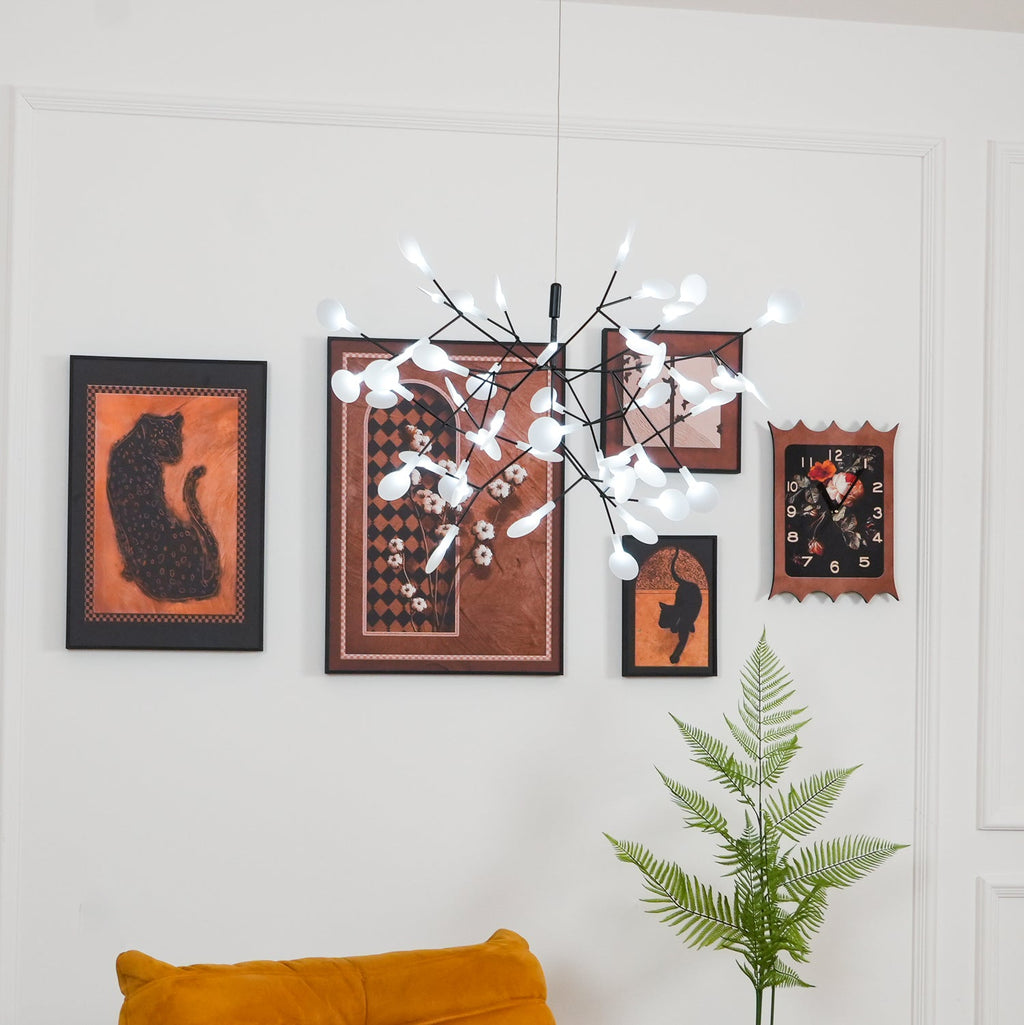 Black Firefly LED Ceiling Suspension Lighting Lobby