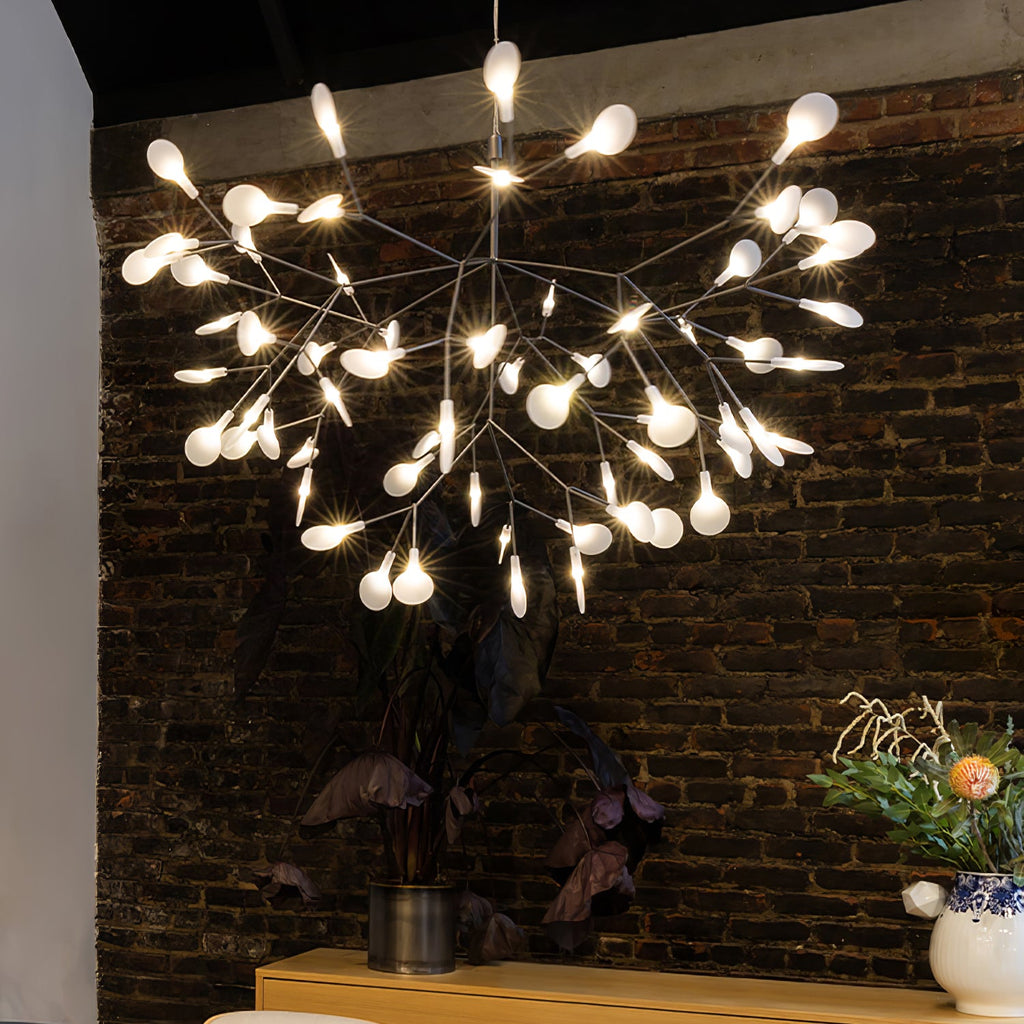 Black Firefly LED Ceiling Suspension Lighting Lobby