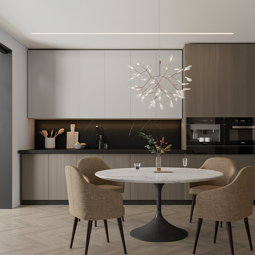 Black Firefly LED Ceiling Suspension Lighting Lobby