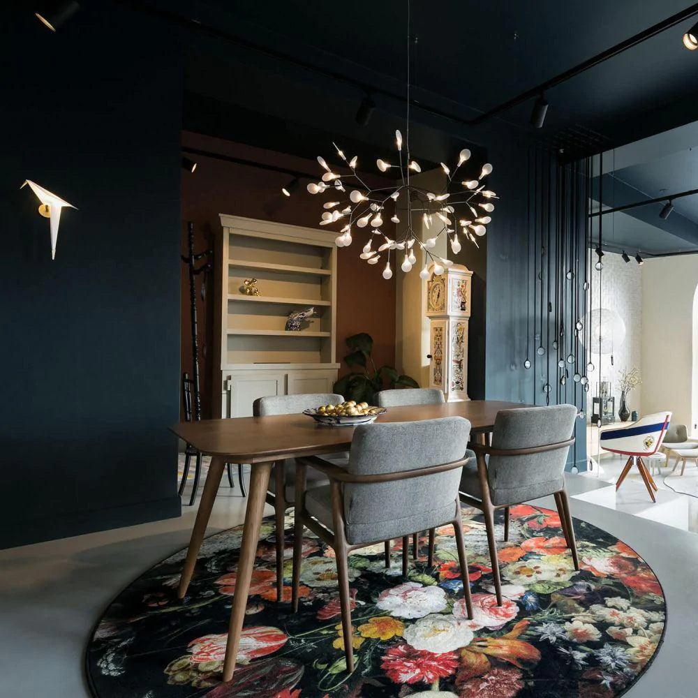 Black Firefly LED Ceiling Suspension Lighting Lobby
