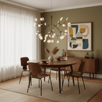 Black Firefly LED Ceiling Suspension Lighting Lobby