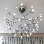 Black Firefly LED Ceiling Suspension Lighting Lobby