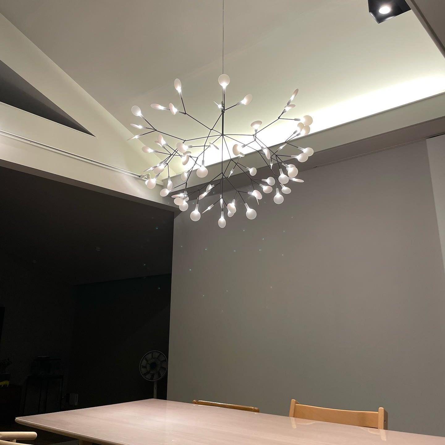 Black Firefly LED Ceiling Suspension Lighting Lobby