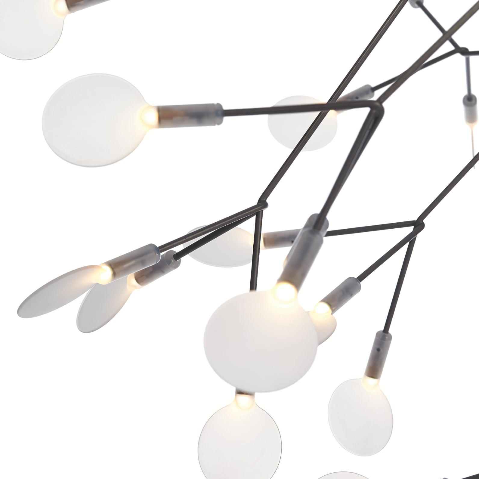 Black Firefly LED Ceiling Suspension Lighting Lobby