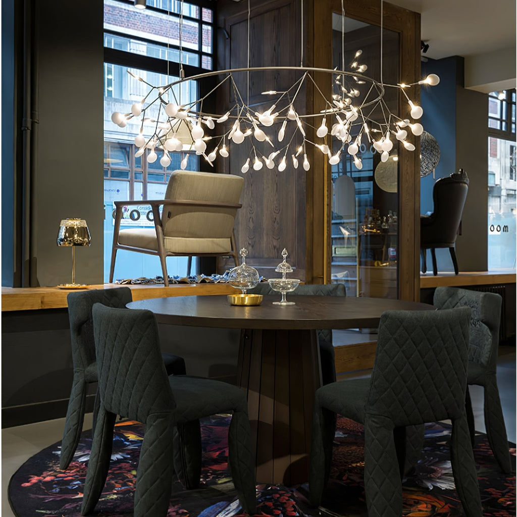 Black Firefly LED Ceiling Suspension Lighting Lobby