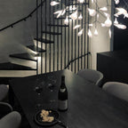 Black Firefly LED Ceiling Suspension Lighting Lobby