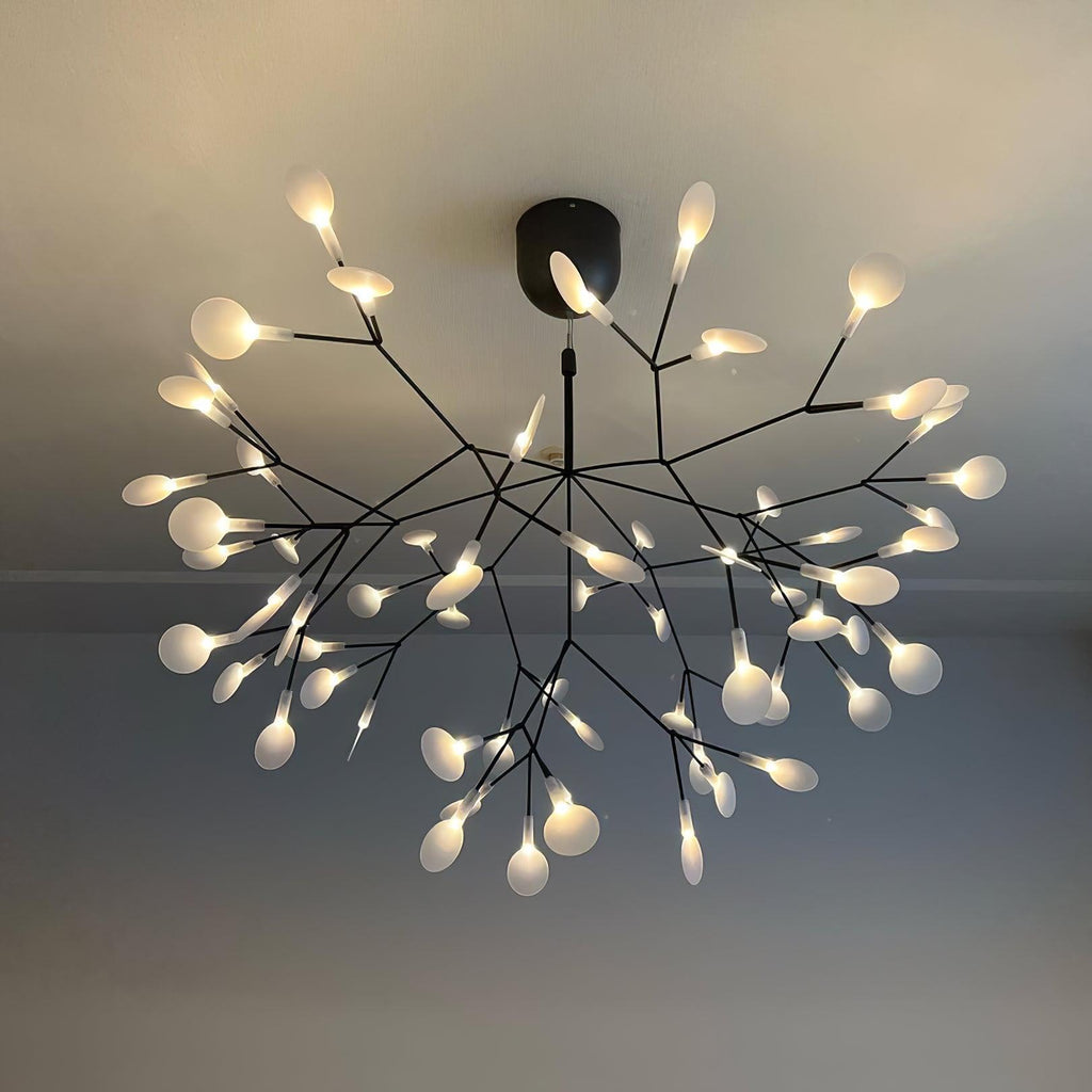 Black Firefly LED Ceiling Suspension Lighting Lobby