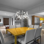 Black Firefly LED Ceiling Suspension Lighting Lobby