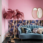 Brass Floor Lamp With Ostrich Feather Lighting Lobby