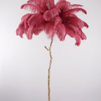 Brass Floor Lamp With Ostrich Feather Lighting Lobby