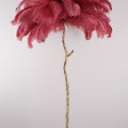 Brass Floor Lamp With Ostrich Feather Lighting Lobby