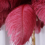 Brass Floor Lamp With Ostrich Feather Lighting Lobby