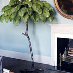 Brass Floor Lamp With Ostrich Feather Lighting Lobby