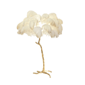 Brass Floor Lamp With Ostrich Feather Lighting Lobby
