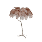 Brass Floor Lamp With Ostrich Feather Lighting Lobby